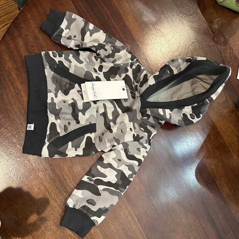 Sovereign Code Gray Camouflage Kids Hoodie